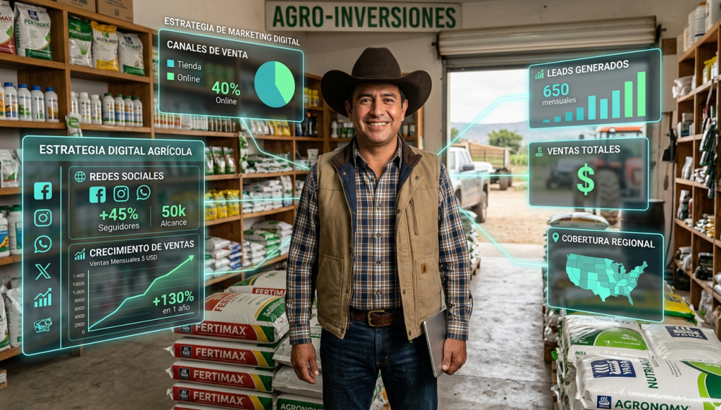 El éxito de los negocios agrícolas de insumos y su crecimiento con técnicas de Marketing Digital.